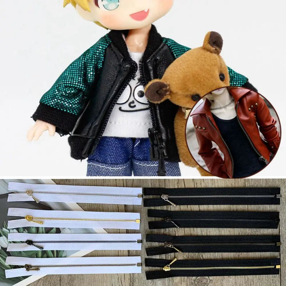 Clothes Accessory High Quality 8 Styles Handmade Sewing Scrapbooking Doll Clothing Zippers Garment Applique Mini Zipper
