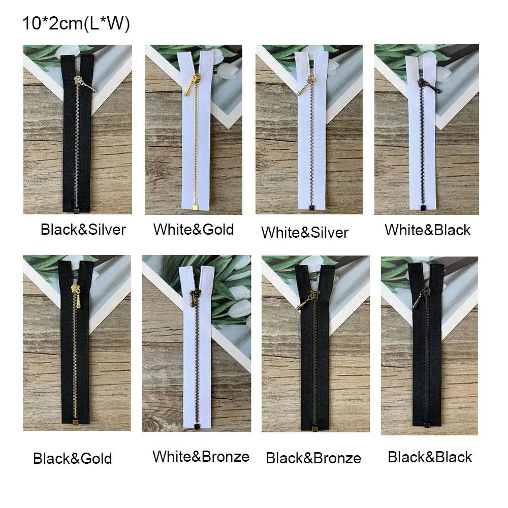 Clothes Accessory High Quality 8 Styles Handmade Sewing Scrapbooking Doll Clothing Zippers Garment Applique Mini Zipper