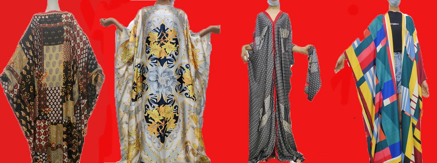 African Women 2024 Autumn Winter Loose Abaya Oversize Europe Printed Warm Femme Robe For Holiday Outlet Kaftan Dress