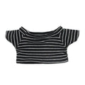 Dressing Doll Accessories Stripes Short Sleeve Black White T-shirt 20 cm Doll Clothes Doll Plush Clothing Doll Shirt Doll Pants