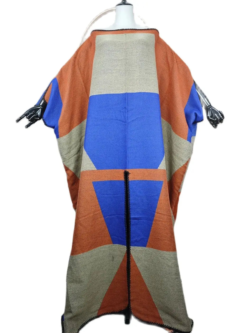African Women 2024 Autumn Winter Loose Abaya Oversize Europe Printed Warm Femme Robe For Holiday Outlet Kaftan Dress