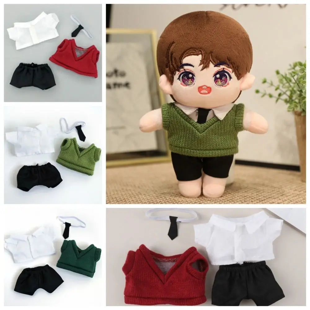 Accessories Knitted Sweater Cotton Clothes Pants Dress Up 20cm Overalls T-shirt Outfit 's Clothing Idol