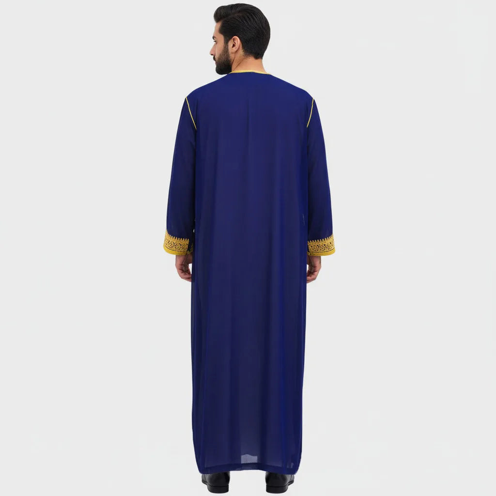 Eid Ramadan Islamic Clothing Men Kaftan Moroccan Kebaya Open Muslim Kimono Turkey Abaya East National Costume For Prayer Clothes