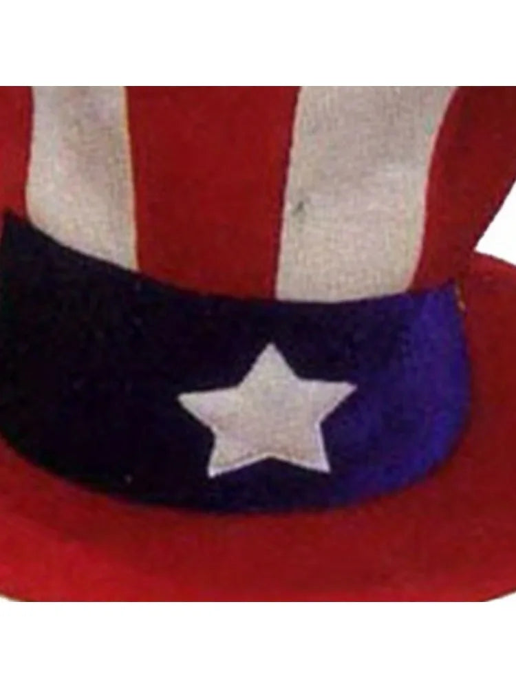 Holiday clothing accessories include Uncle Sam hat and bow tie top hat Flag clothing Patriotic accessories party party wear
