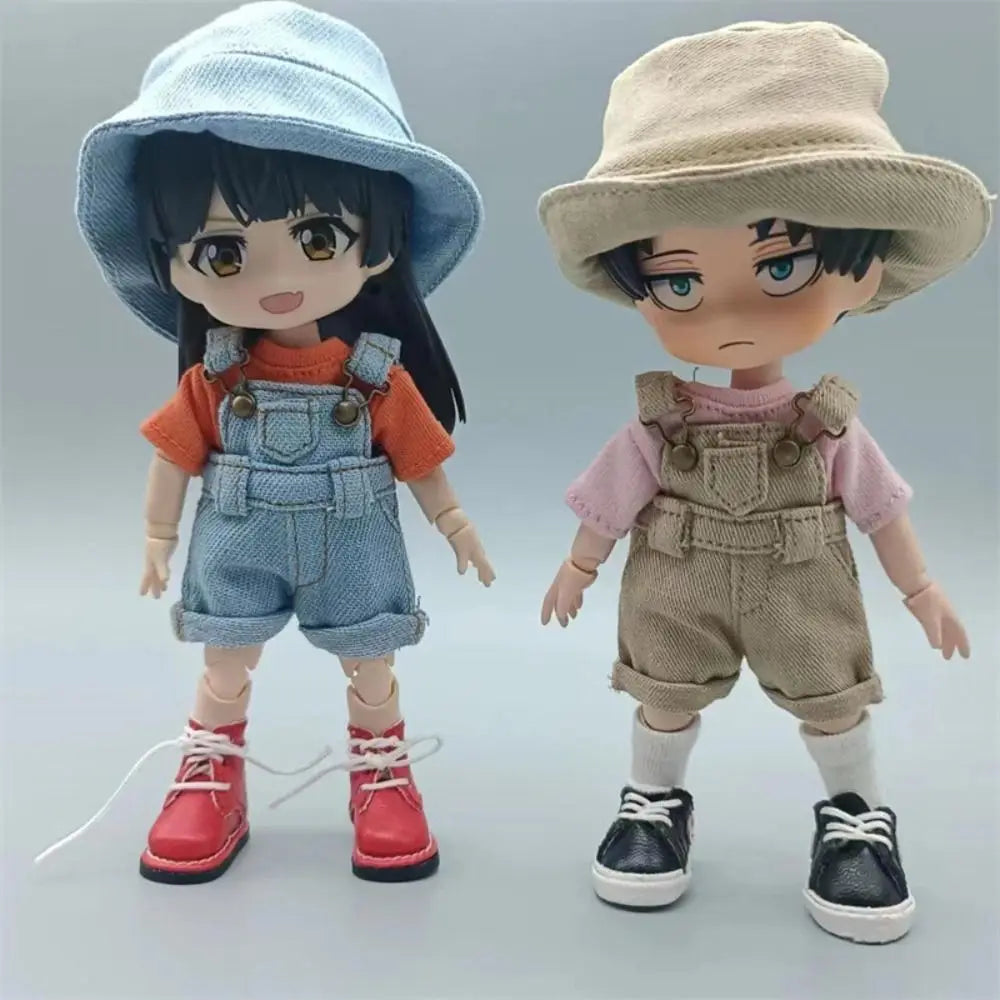 Accessories Casual Wears OB11 Denim Pants Playing House Dress Up Clothes Overalls Outfit Trousers Jeans Pants Girls