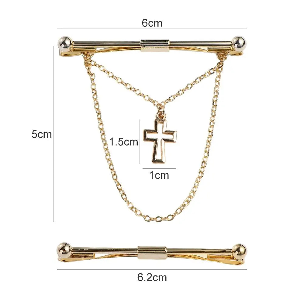 Pendent Non-injury Clothing High-grade Prevent Exposure Tassel Women Collar Bar Tie Clip Men Collar Clip Neckwear Accessories