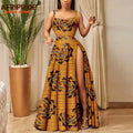 African Clothes for Women Print Crop Top and Maxi Skirt 2 Piece Set Party Outfits Traditional Clothing Ankara Attire A2326001