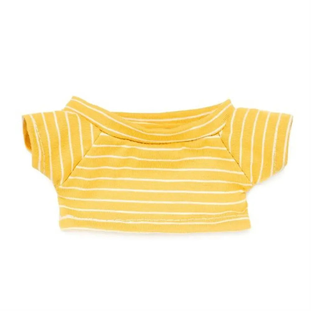 Dressing Doll Accessories Stripes Short Sleeve Black White T-shirt 20 cm Doll Clothes Doll Plush Clothing Doll Shirt Doll Pants
