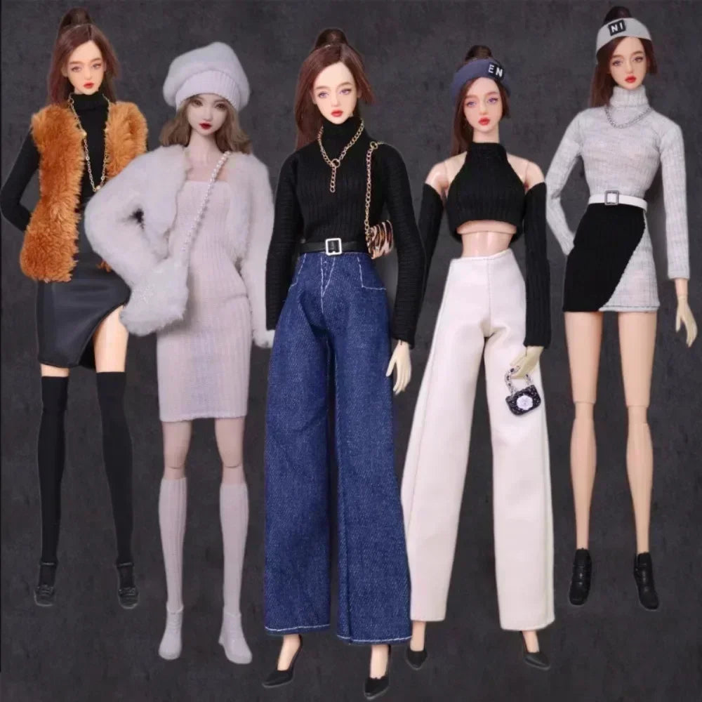 Clothing set / long sleeve sweater pant coat bag necklace shoes / doll accessories for 30cm xinyi Fr ST blythe BB doll