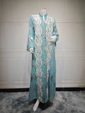 Luxury Embroidery Dubai Abaya Dress for Muslim Women Elegant Eid Islamic Party Jalabiya Clothing New Turkey Moroccan Kaftan Robe