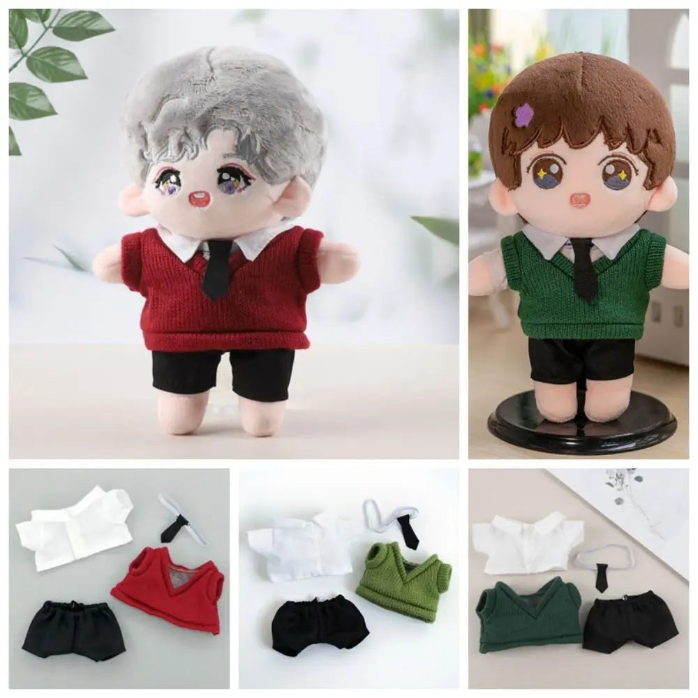 Accessories Knitted Sweater Cotton Clothes Pants Dress Up 20cm Overalls T-shirt Outfit 's Clothing Idol