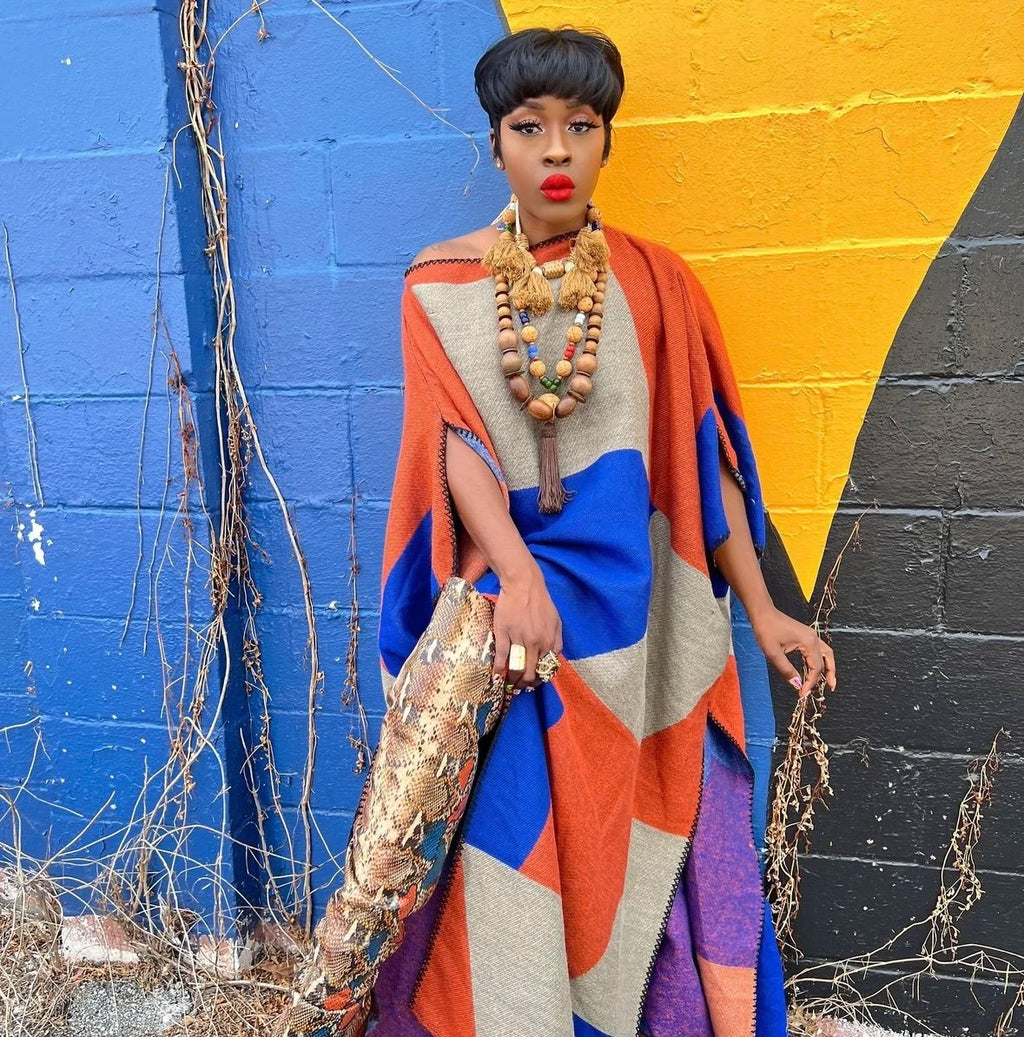 African Women 2024 Autumn Winter Loose Abaya Oversize Europe Printed Warm Femme Robe For Holiday Outlet Kaftan Dress