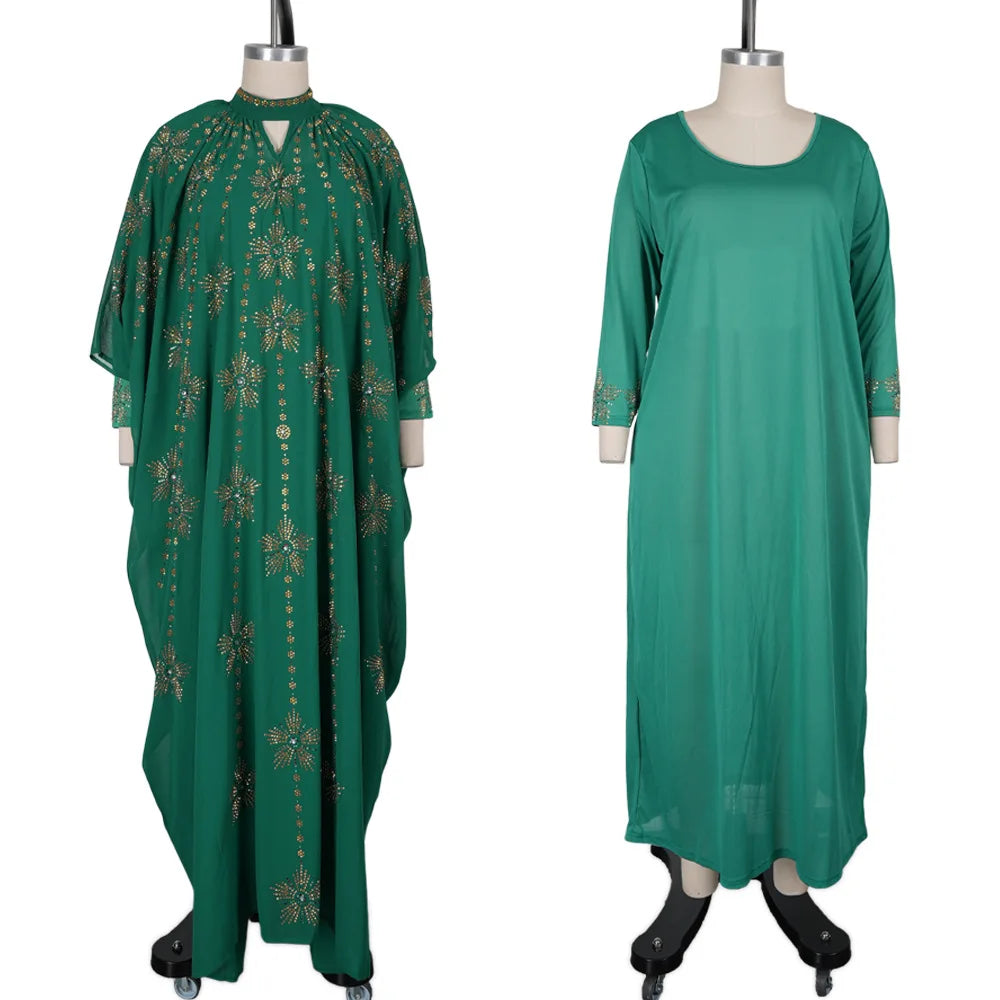 Abayas For Women Dubai African Muslim Fashion Dress Caftan Marocain Evening Party Dresses Chiffon Boubou Robe Djellaba Femme