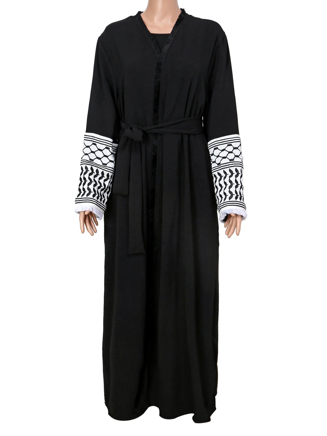 Muslim Clothing  Women's Abaya Embroidered Chador Robe Remove Edge Covering the Whole Body Tradition Islam Ramadan Prayer Dress