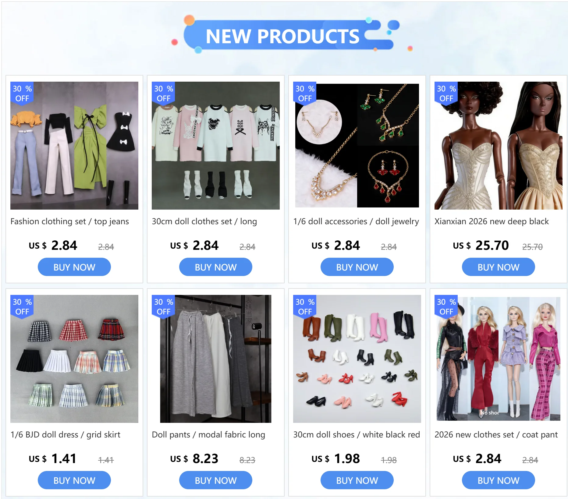 2024 new clothing set / winter wear sweater dress top pant coat suit / doll accessories for 30cm xinyi Fr ST blythe BB doll