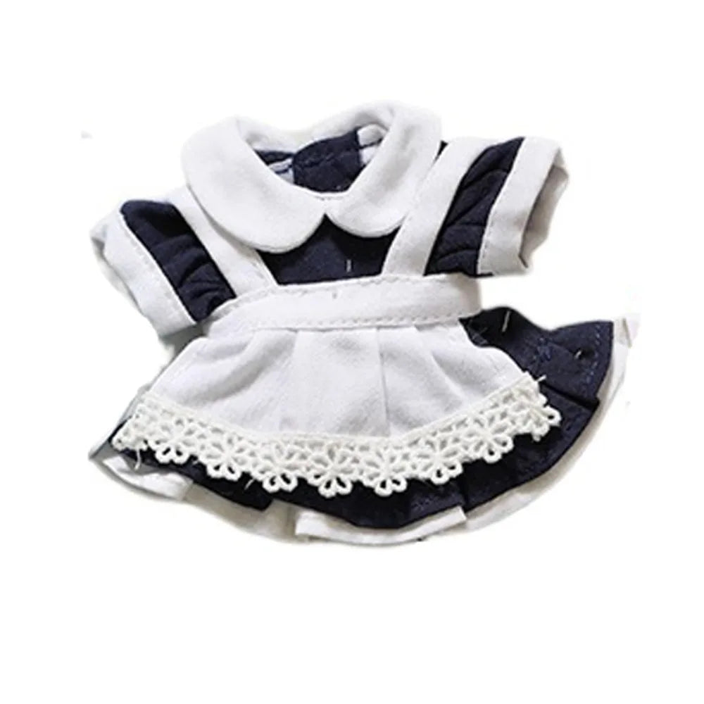 Dress Up Doll Doll Lolita Dress Princess Skirt Clothing Doll‘s Clothes 12cm Maid Dress Cotton Doll Clothes Doll's Accessories