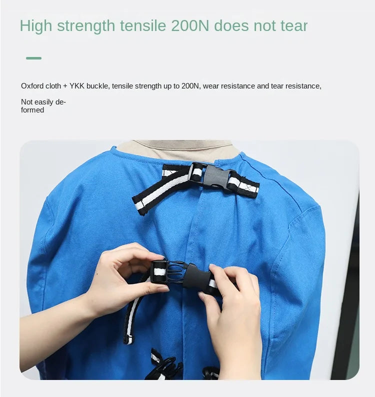 New Protective Restraint Clothing Oxford Cloth Safety Clothing Breathable Back Buckle Hidden Sleeves Portable Wear-Resistant