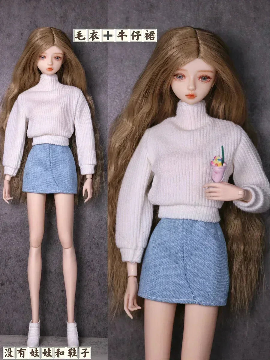 Clothing set / long sleeve sweater pant coat bag necklace shoes / doll accessories for 30cm xinyi Fr ST blythe BB doll