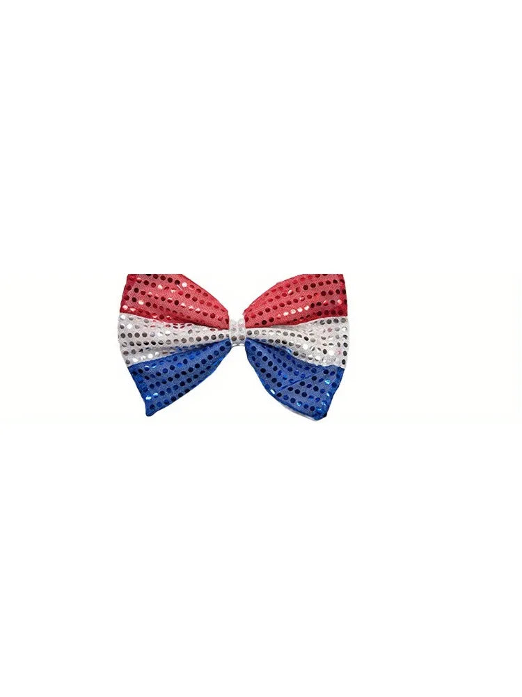 Holiday clothing accessories include Uncle Sam hat and bow tie top hat Flag clothing Patriotic accessories party party wear