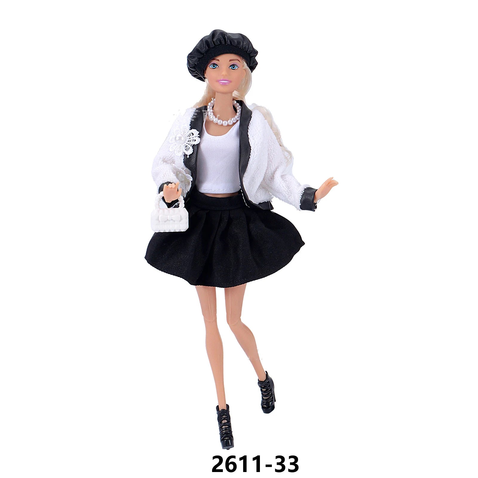 New 30cm Doll Clothes DIY Accessorie Toy Fashion Elegant Plush Jacket Girl Coat Luxury Dress Suit For 1/6 BJD FR Supermodel Doll