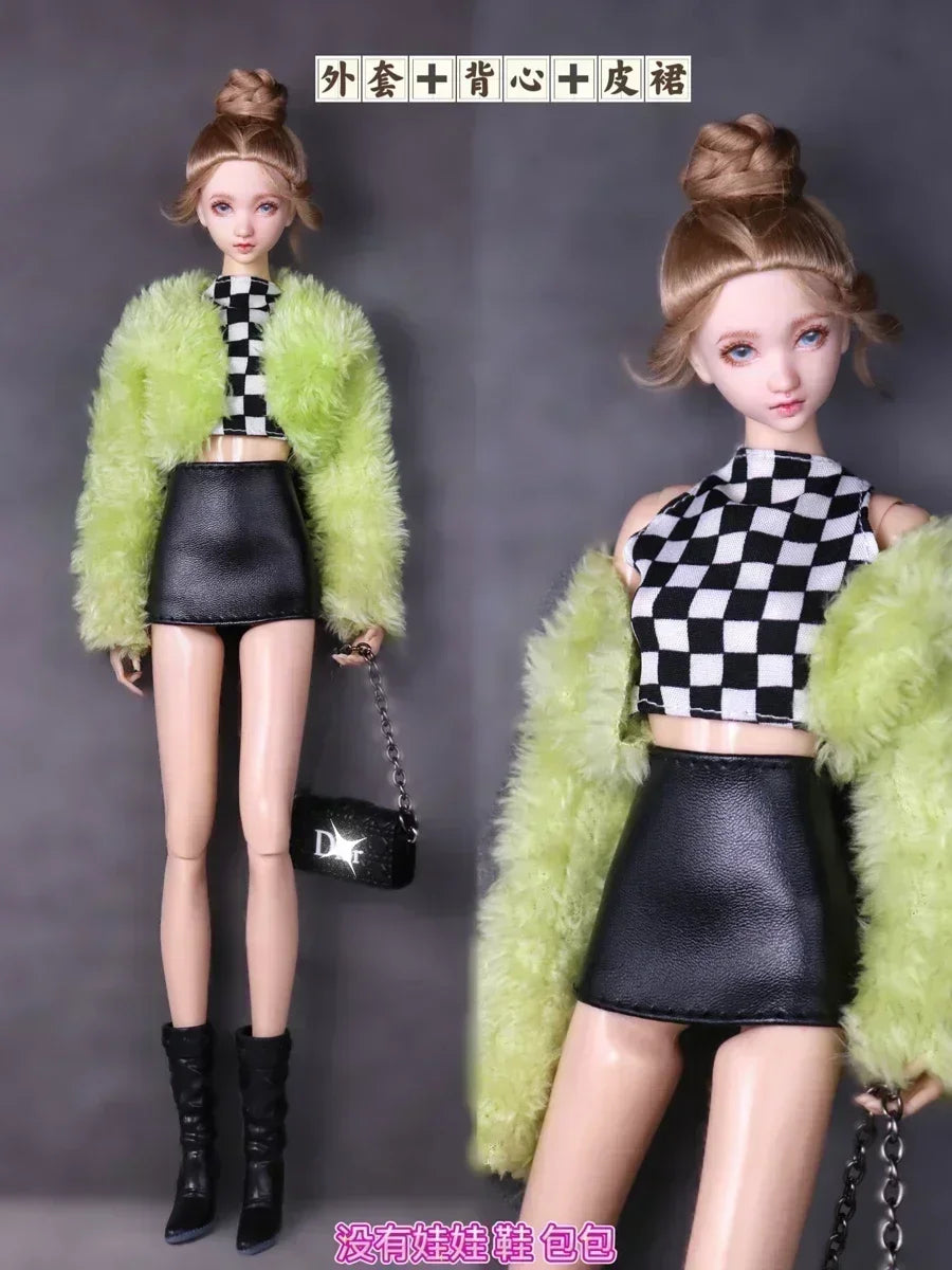 Clothing set / long sleeve sweater pant coat bag necklace shoes / doll accessories for 30cm xinyi Fr ST blythe BB doll