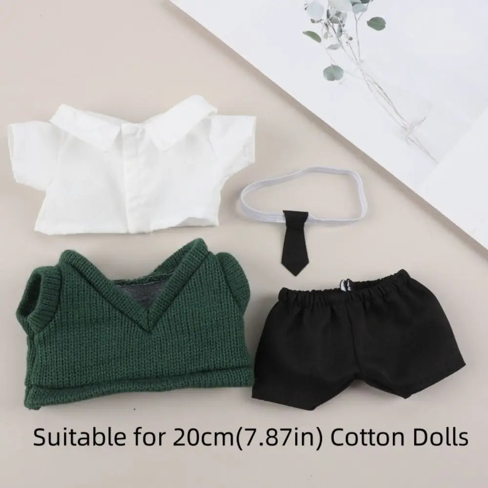 Accessories Knitted Sweater Cotton Clothes Pants Dress Up 20cm Overalls T-shirt Outfit 's Clothing Idol