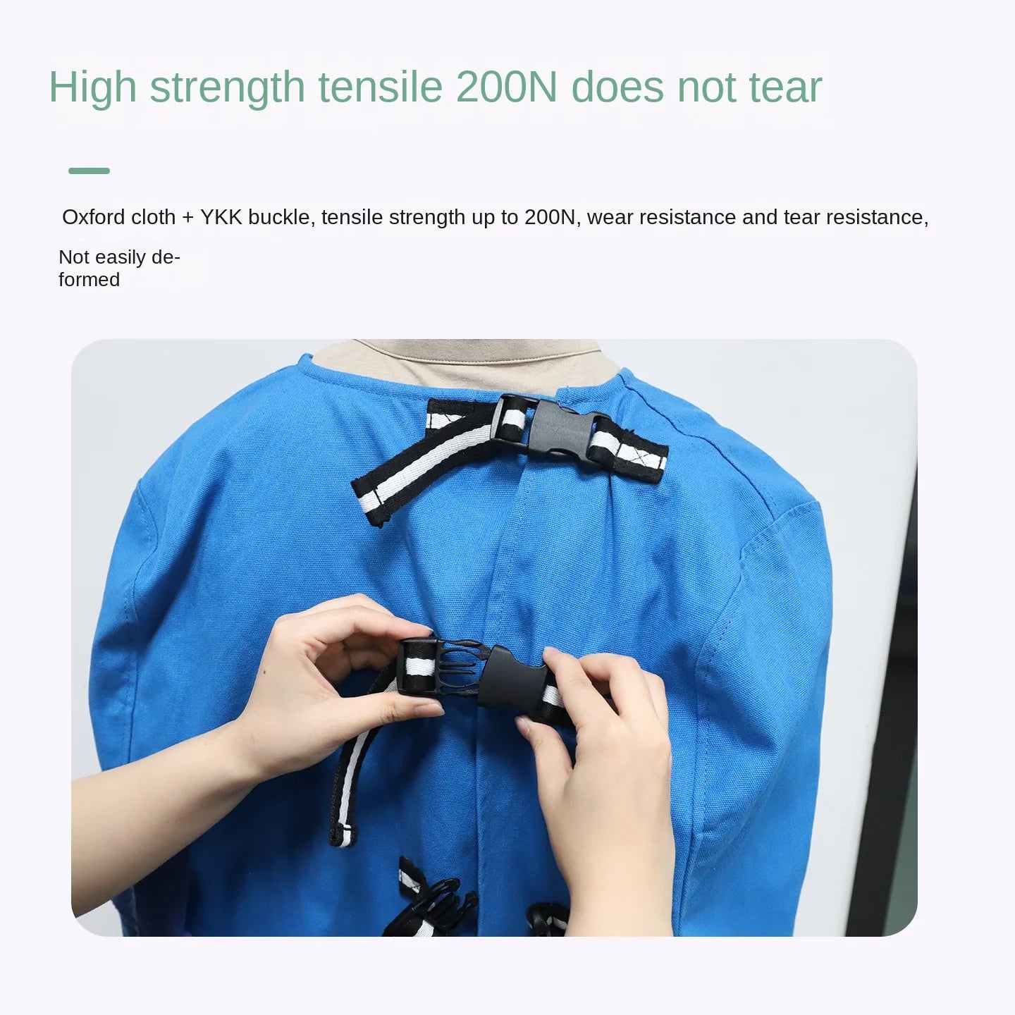 New Protective Restraint Clothing Oxford Cloth Safety Clothing Breathable Back Buckle Hidden Sleeves Portable Wear-Resistant