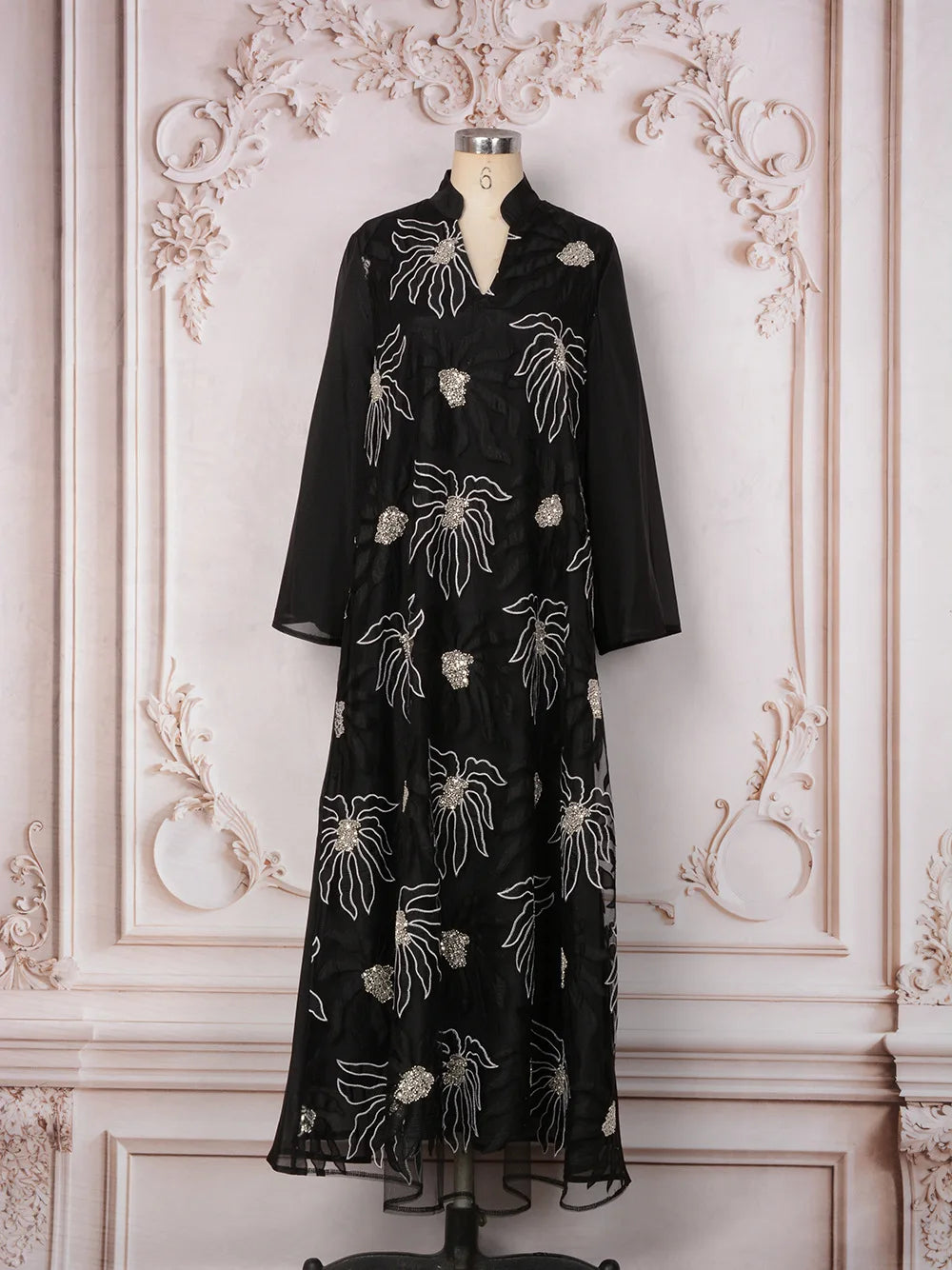 Africa Clothing Women Middle East Muslim Dress Eid Arab Beaded Islam Femme Party Jalabiya Turkey Abaya Moroccan Kaftan Robe