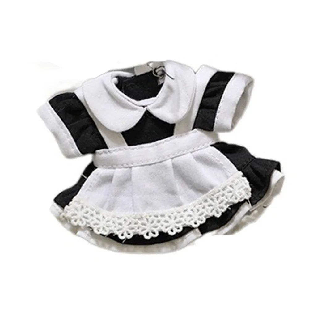 Stuffed Clothes Dress Up Lolita Dress Maid Dress Clothing ‘s Clothes 12cm Princess Skirt Cotton Clothes Girl Gifts