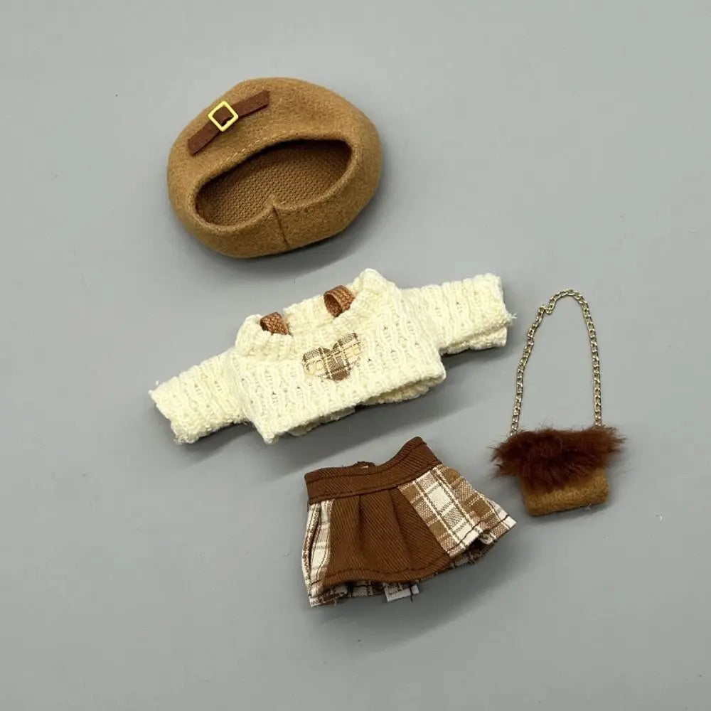 Accessories Casual Wears Elegant Dresses Humanoid Dress Up OB11 Clothes Set Handmade Cotton Cloth Princess Skirt DIY