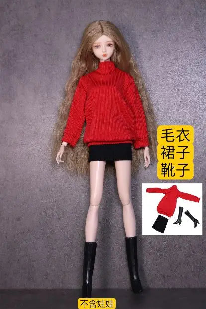 Clothing set / long sleeve sweater pant coat bag necklace shoes / doll accessories for 30cm xinyi Fr ST blythe BB doll