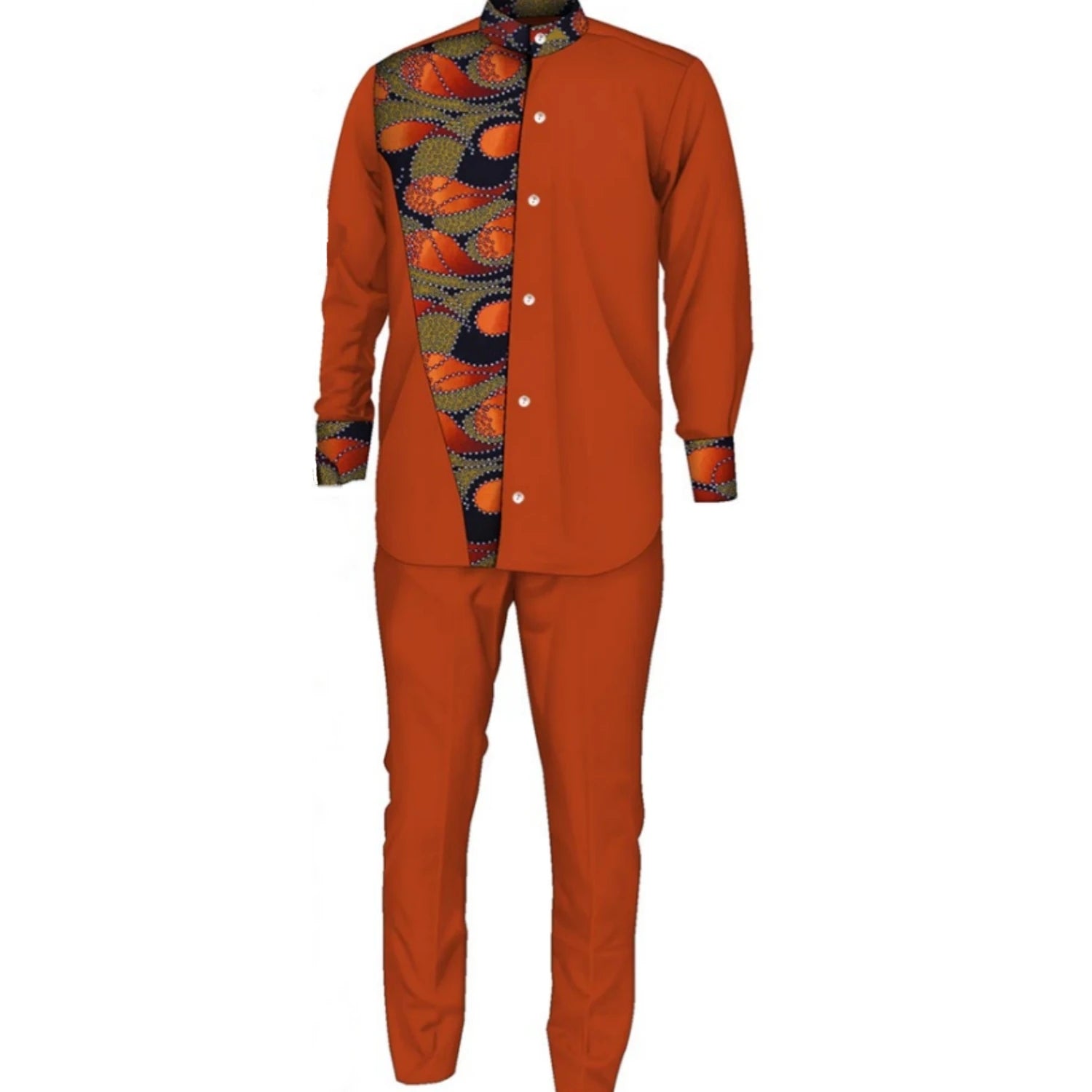 African Couple Clothing African Dresses for Women Print Top and Pants Suits Set for Men Party Wedding Lover Clothes Wyq1093