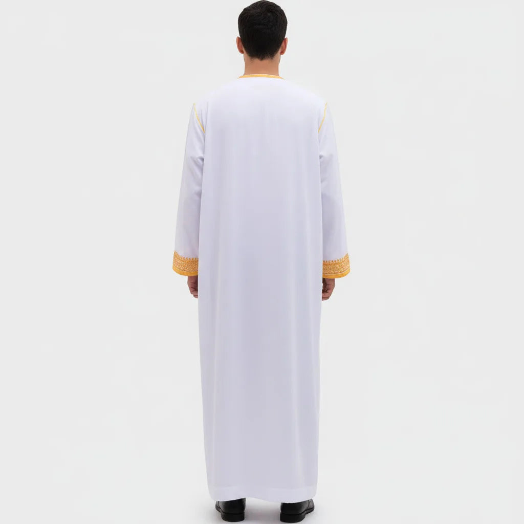 Eid Ramadan Islamic Clothing Men Kaftan Moroccan Kebaya Open Muslim Kimono Turkey Abaya East National Costume For Prayer Clothes
