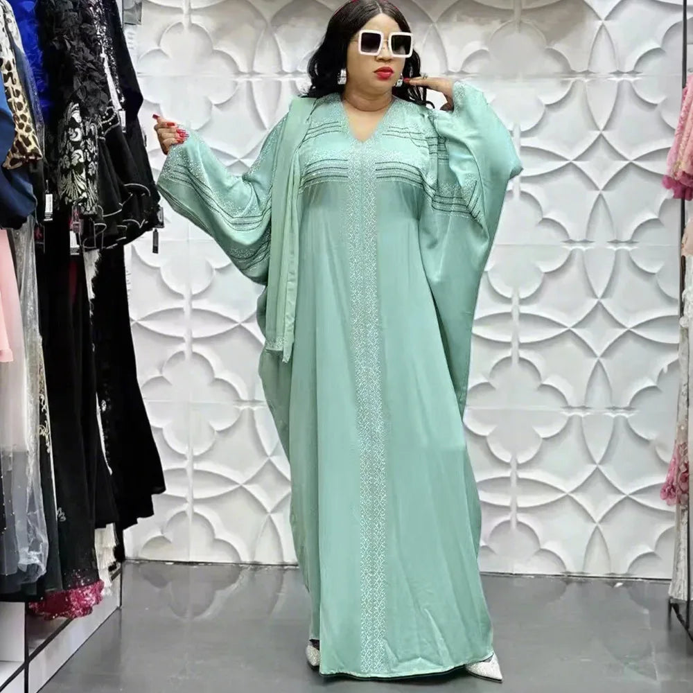 Abayas For Women Dubai Luxury 2025 Chiffon Boubou Muslim Fashion Caftan Marocain Wedding Evening Party Dresses African Clothes