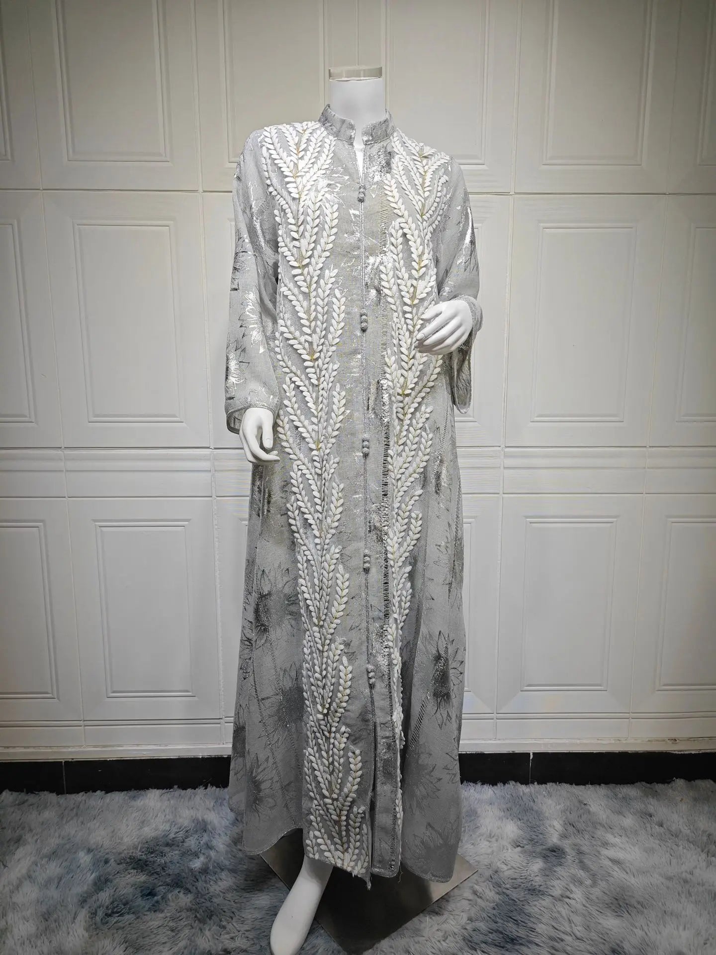 Luxury Embroidery Dubai Abaya Dress for Muslim Women Elegant Eid Islamic Party Jalabiya Clothing New Turkey Moroccan Kaftan Robe