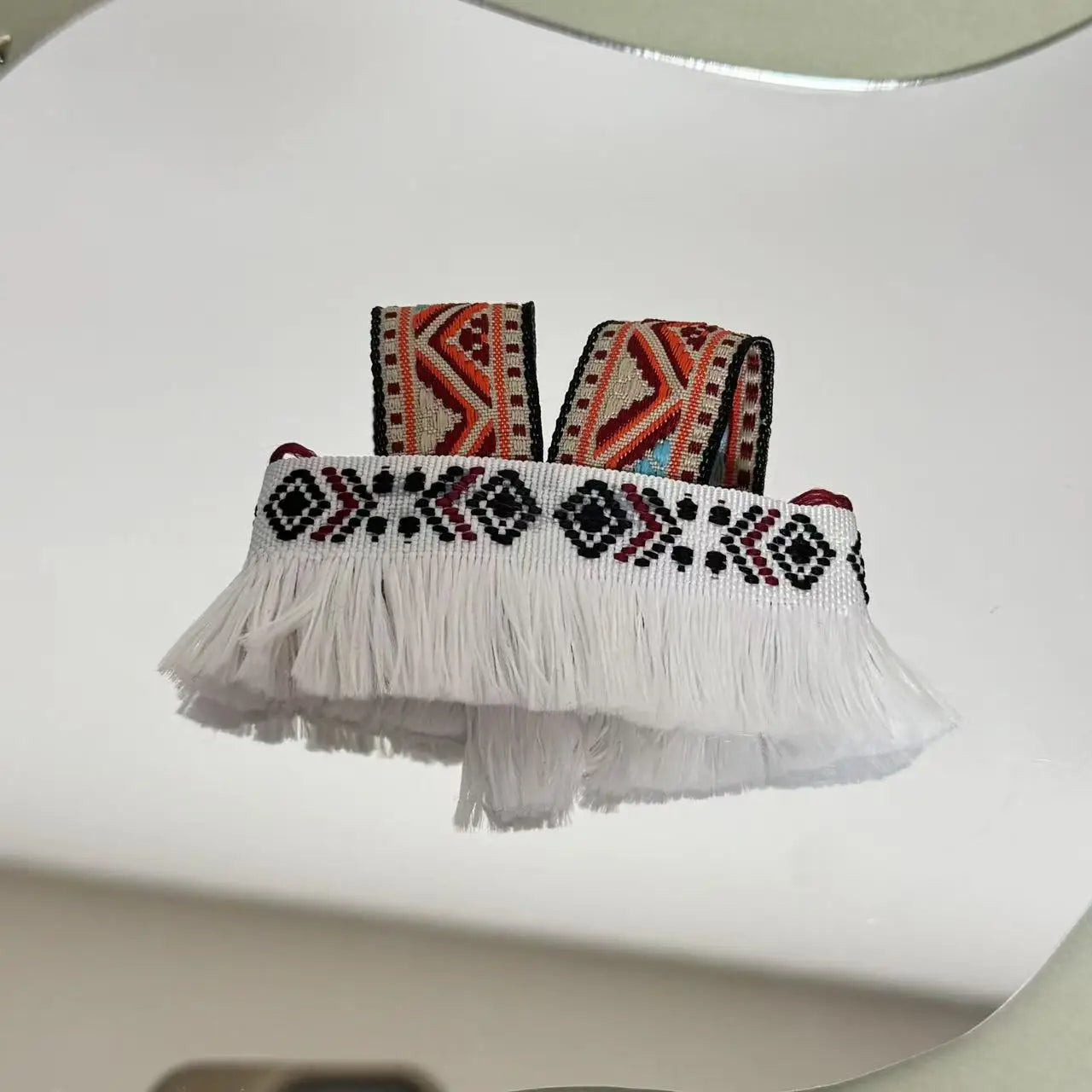 For Labubu Clothes Doll Accessories Zhuang Ethnic Clothing Headwear for Labubu V2 V1 Doll Clothing Cute Striped Cosplay Dress