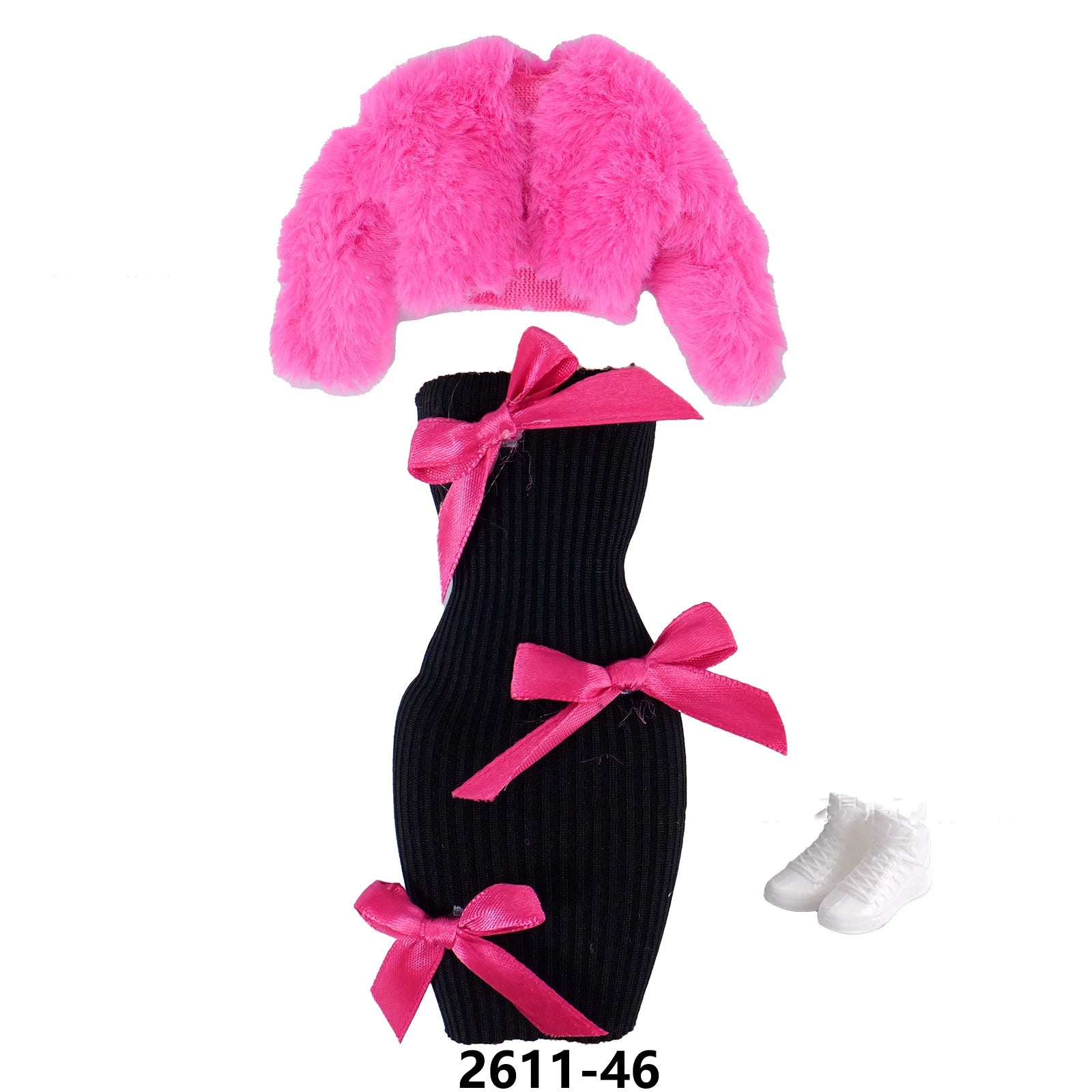 New 30cm Doll Clothes DIY Accessorie Toy Fashion Elegant Plush Jacket Girl Coat Luxury Dress Suit For 1/6 BJD FR Supermodel Doll