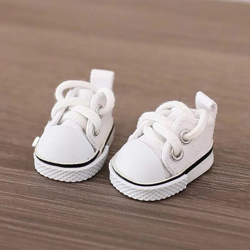 For 15-17cm Labubu Doll's Clothes Flanged Hat Pullover T-shirt Short Set Clothing Matching Canvas Shoe and Glasses  Accessories