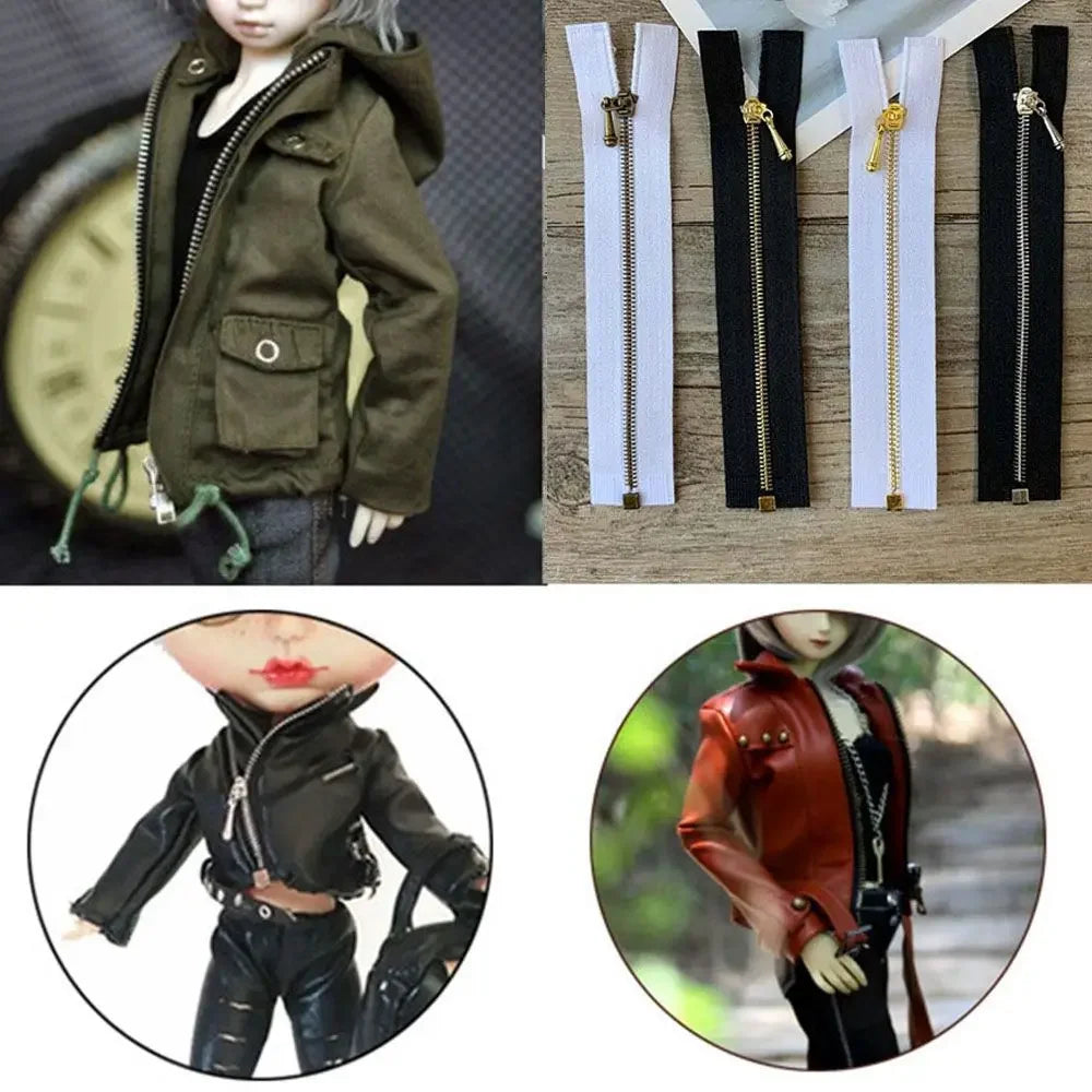 Clothes Accessory High Quality 8 Styles Handmade Sewing Scrapbooking Doll Clothing Zippers Garment Applique Mini Zipper