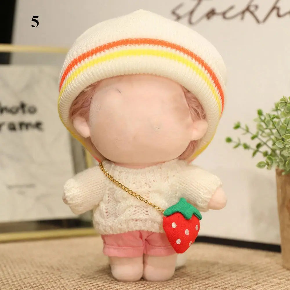 New Doll Clothes for 20cm Dolls Overalls Accessories Plush Doll's Clothing Sweater Stuffed Toy Dolls Outfit for Korea Idol Dolls
