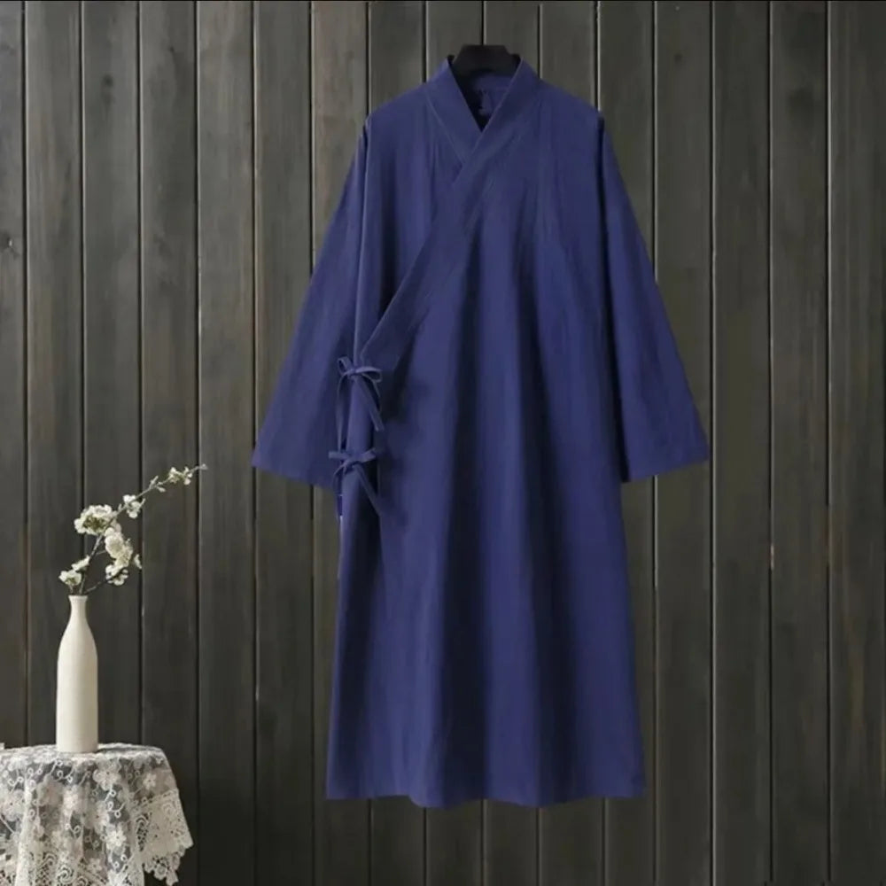 Traditionoal Taoism Robe Men Women Sanqing Collar Taoist Clothing Vintage Niche Tai Chi Costume Zen Tea Shop Pilgrimage Clothes