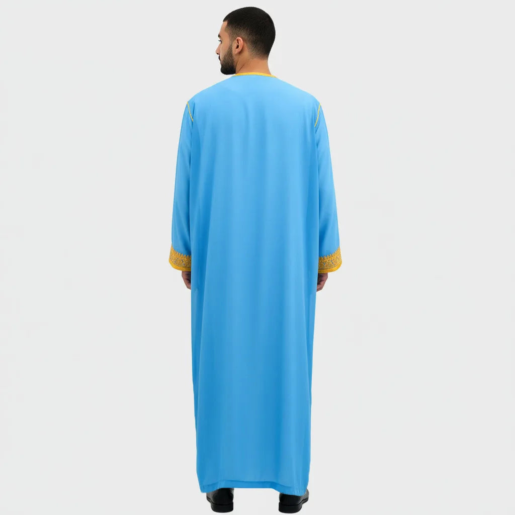 Eid Ramadan Islamic Clothing Men Kaftan Moroccan Kebaya Open Muslim Kimono Turkey Abaya East National Costume For Prayer Clothes