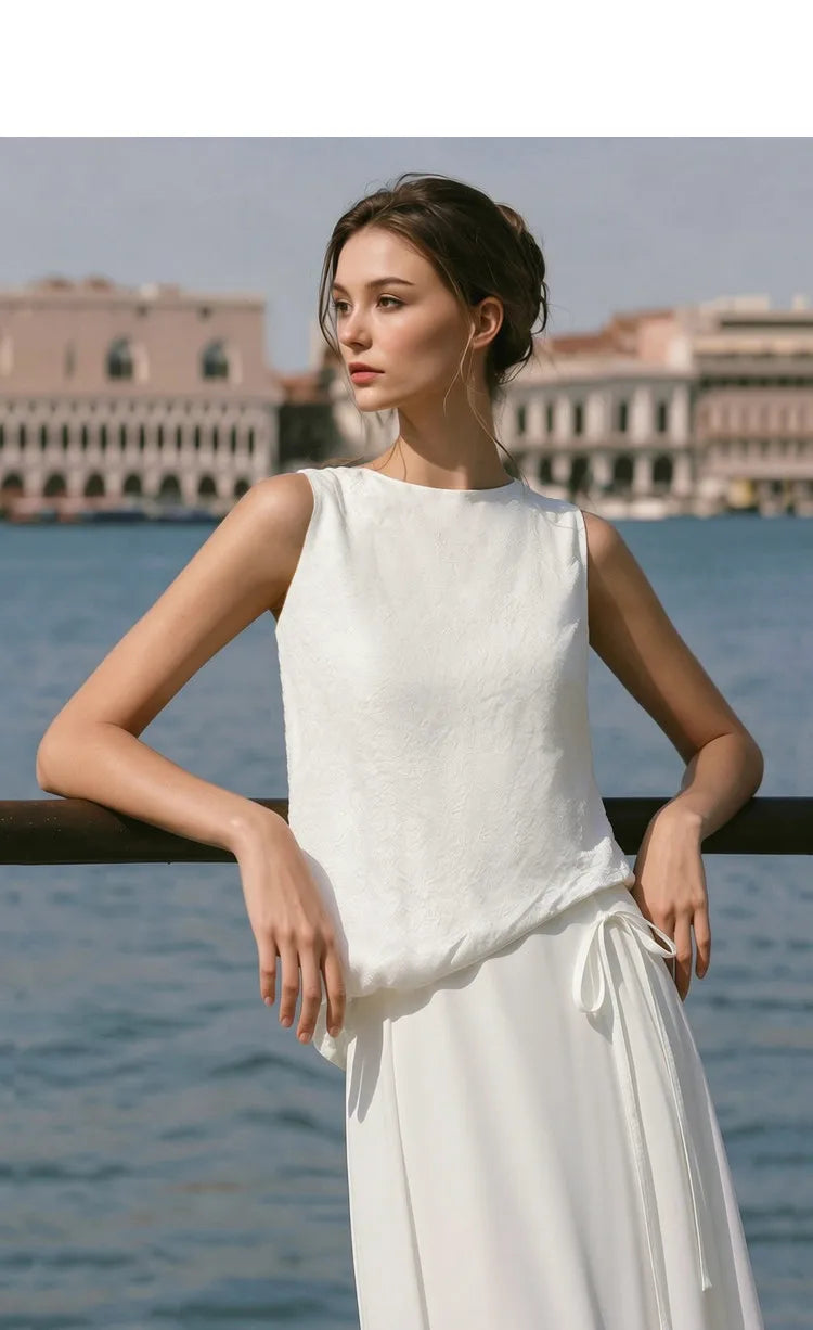 Amii Women's Dress 2026 Summer New Acetate Tie Loose Long Dresses For Women Casual Chiffon Patchwork Women's Clothing 12642163