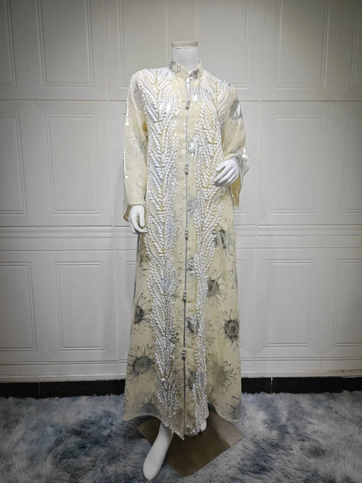 Luxury Embroidery Dubai Abaya Dress for Muslim Women Elegant Eid Islamic Party Jalabiya Clothing New Turkey Moroccan Kaftan Robe