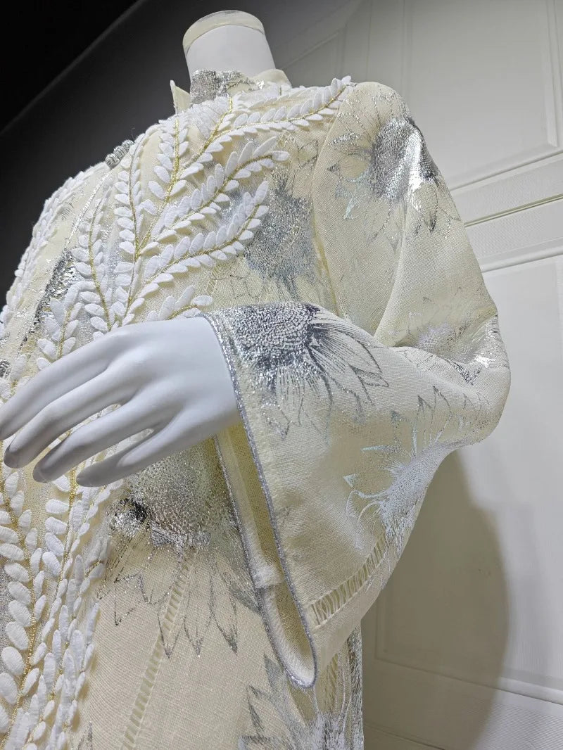 Luxury Embroidery Dubai Abaya Dress for Muslim Women Elegant Eid Islamic Party Jalabiya Clothing New Turkey Moroccan Kaftan Robe