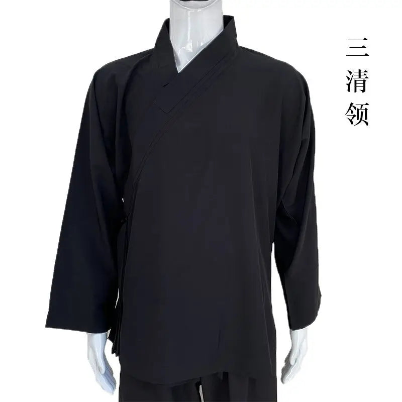 Traditionoal Taoism Robe Men Women Sanqing Collar Taoist Clothing Vintage Niche Tai Chi Costume Zen Tea Shop Pilgrimage Clothes