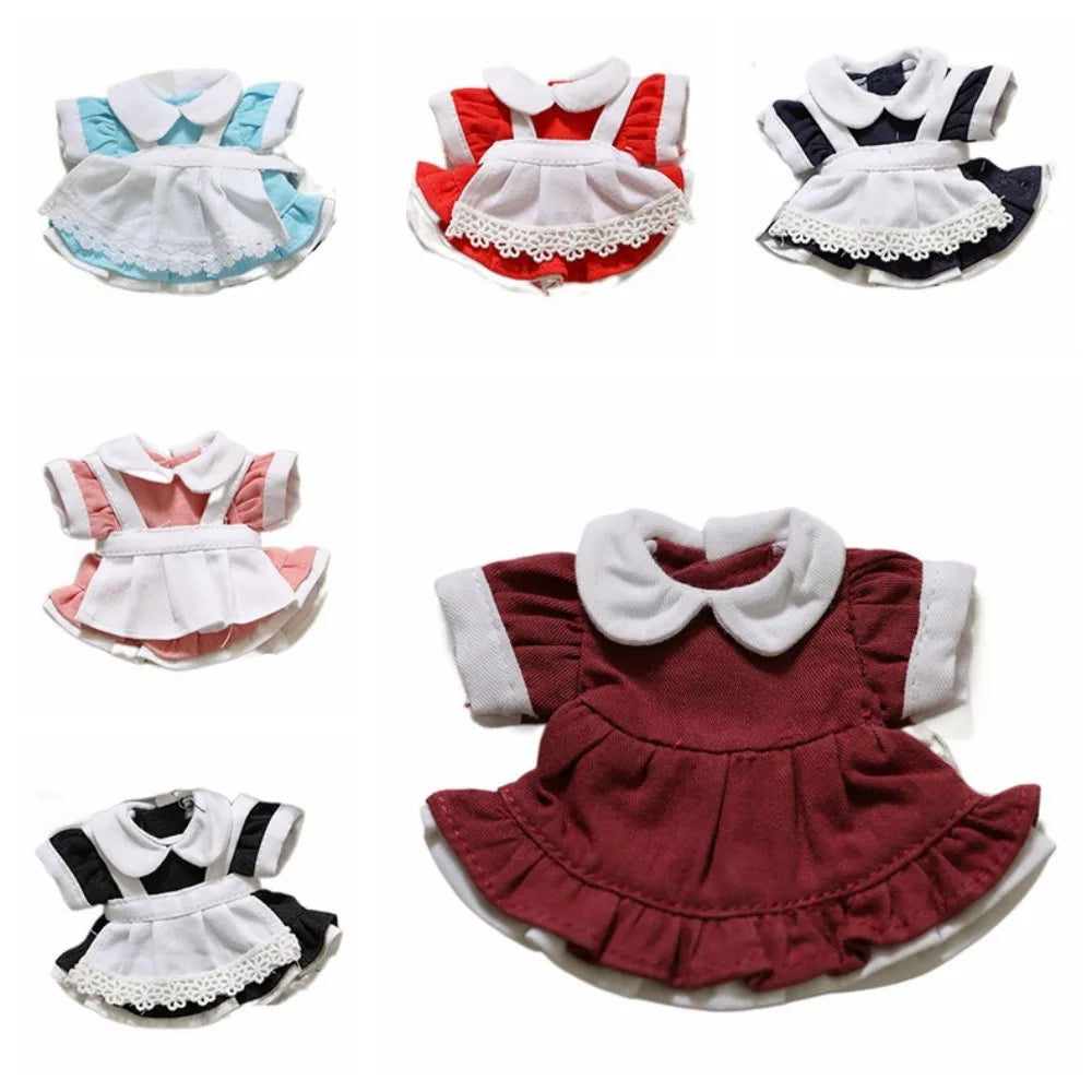 Stuffed Clothes Dress Up Lolita Dress Maid Dress Clothing ‘s Clothes 12cm Princess Skirt Cotton Clothes Girl Gifts