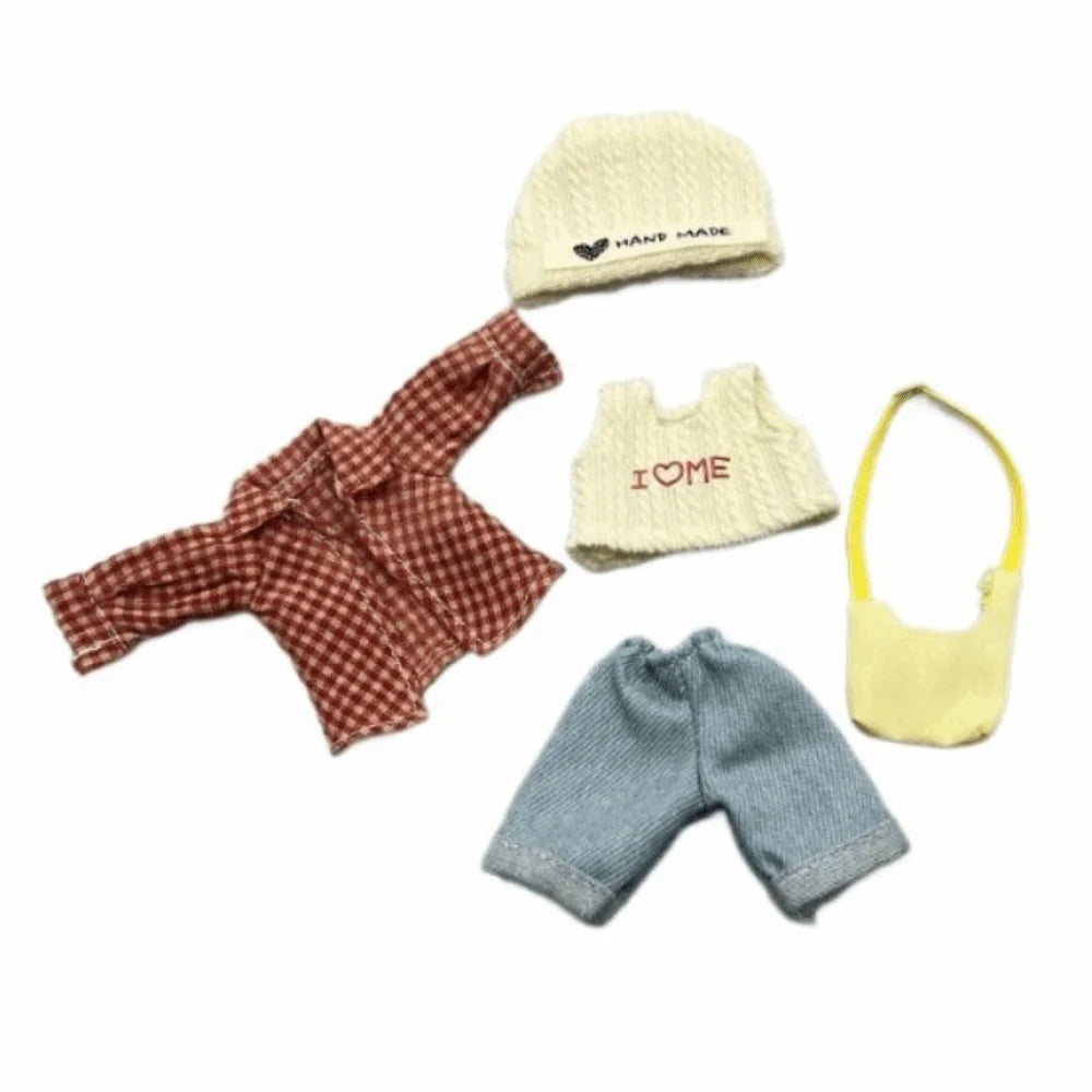 Accessories Casual Wears Elegant Dresses Humanoid Dress Up OB11 Clothes Set Handmade Cotton Cloth Princess Skirt DIY
