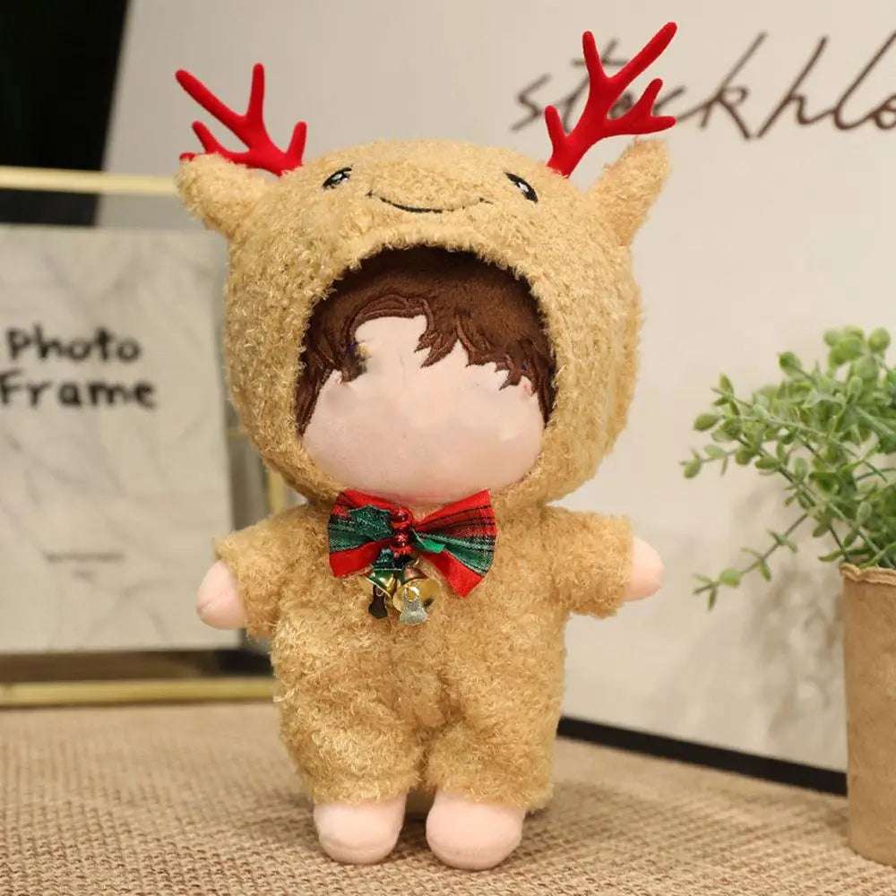 New Doll Clothes for 20cm Dolls Overalls Accessories Plush Doll's Clothing Sweater Stuffed Toy Dolls Outfit for Korea Idol Dolls