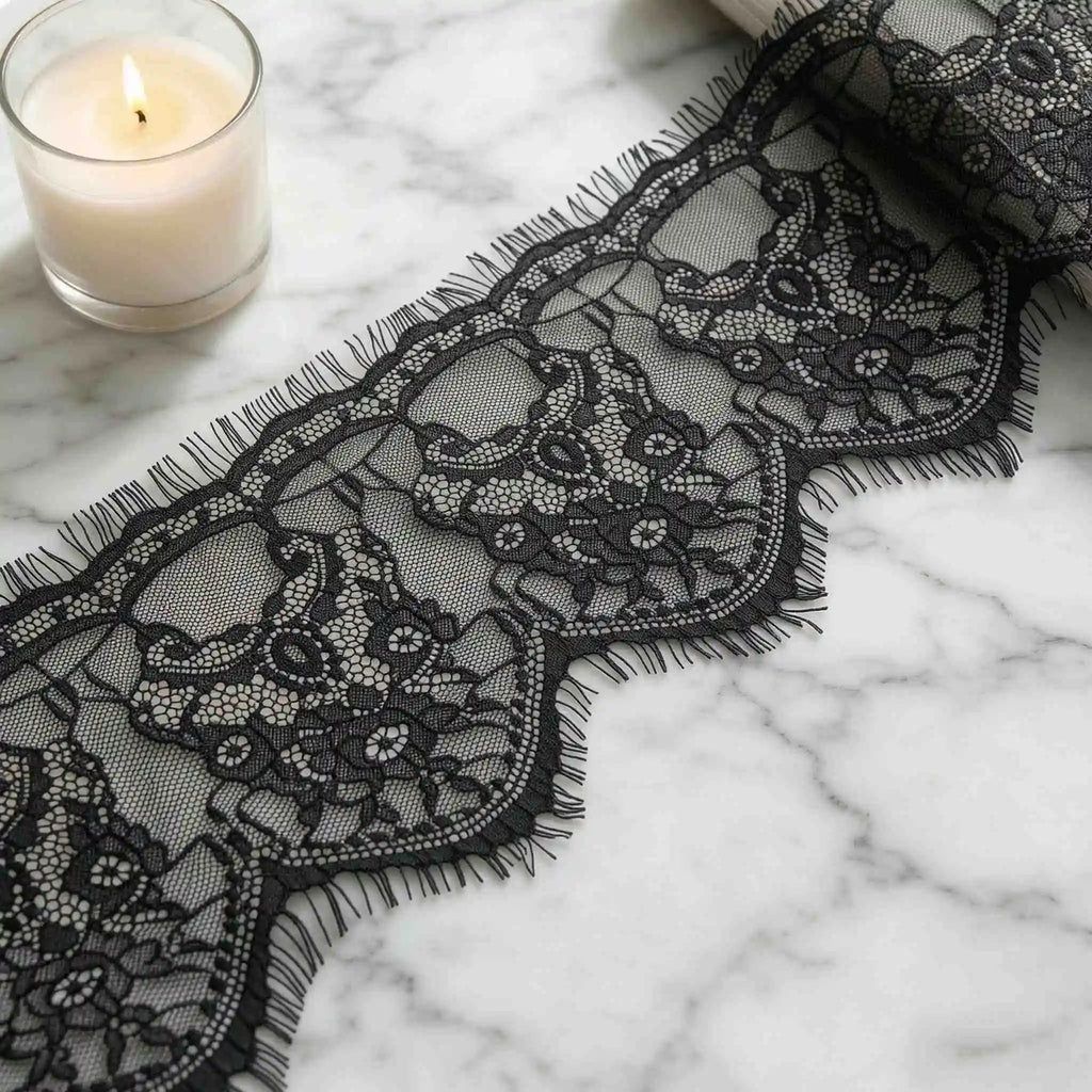 (3 meters/lot) 140mm White Black lace fabric Webbing Clothing Accessories lace material Handmade